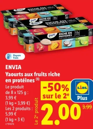 ENVIA Yaourts aux fruits riche en protéines