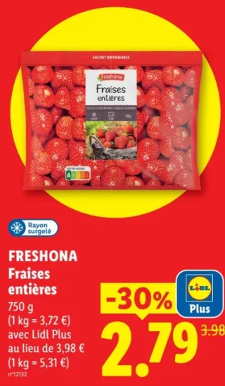 FRESHONA Fraises entières