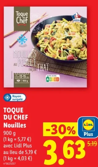 TOQUE DU CHEF Nouilles au Poulet façon Thaï