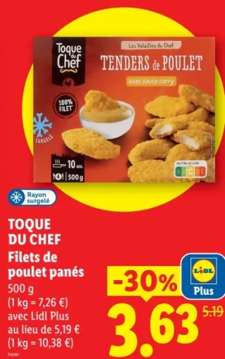 TOQUE DU CHEF Filets de poulet panés
