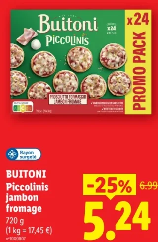 BUITONI Piccolinis jambon fromage