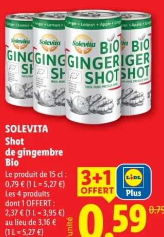 Solevita Shot de gingembre Bio