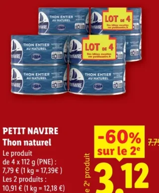 PETIT NAVIRE Thon naturel