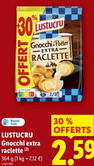 LUSTUCRU Gnocchi extra raclette