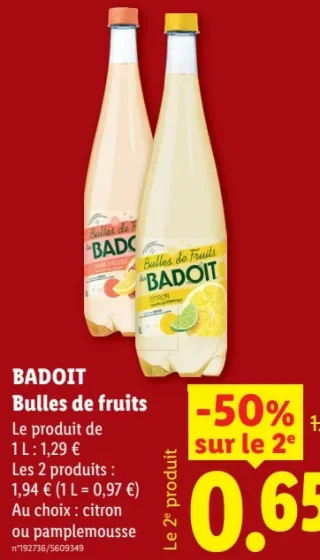 Badoit Bulles de fruits