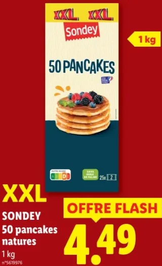 Sondey XXL 50 pancakes natures