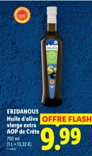 Huile d'olive vierge extra AOP de Crète Eridanous
