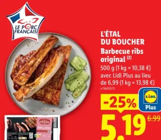 Barbecue ribs original L'étal du Boucher