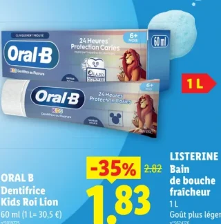 ORAL B Dentifrice Kids Roi Lion