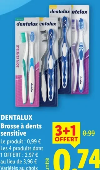 DENTALUX Brosse à dents sensitive