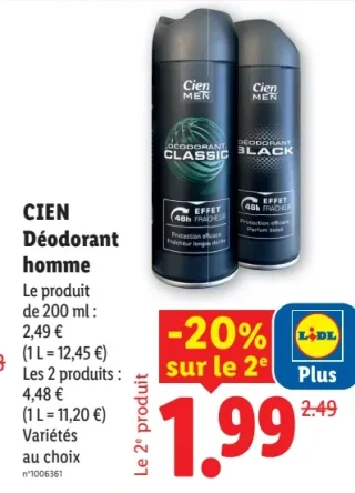 Cien Déodorant homme