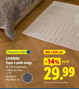 LIVARNO Tapis à poils longs
