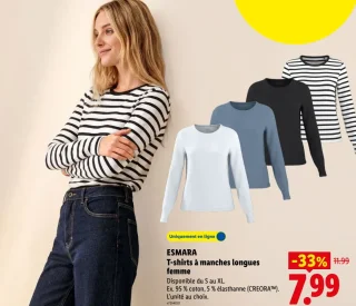 ESMARA T-shirts à manches longues femme
