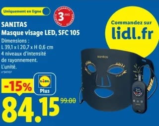 SANITAS Masque visage LED, SFC 105