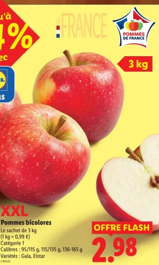 Pommes bicolores