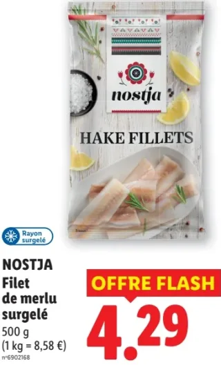 NOSTJA Filet de merlu surgelé