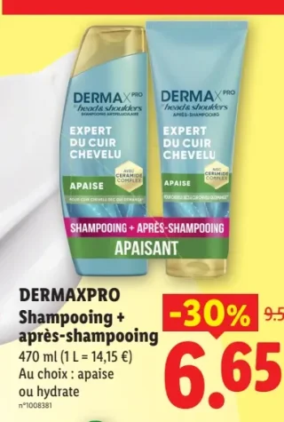 DERMAXPRO Shampooing + après-shampooing Expert du cuir chevelu