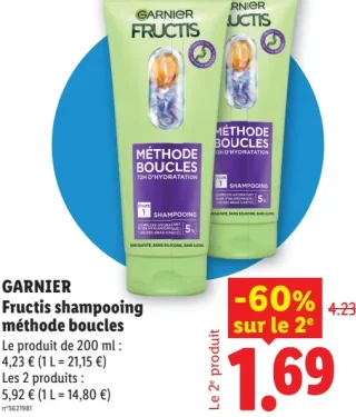 GARNIER Fructis shampooing méthode boucles