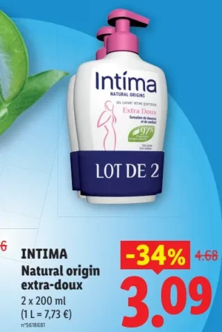 Intima Natural origin extra-doux