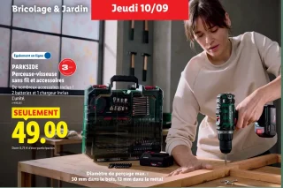 PARKSIDE Perceuse-visseuse sans fil et accessoires