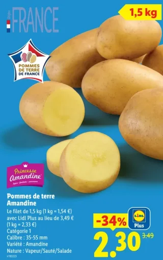 Pommes de terre Amandine Princesse Amandine