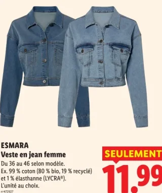 ESMARA Veste en jean femme