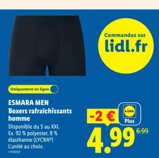 ESMARA MEN Boxers rafraîchissants homme