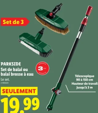 PARKSIDE Set de balai ou balai brosse à eau