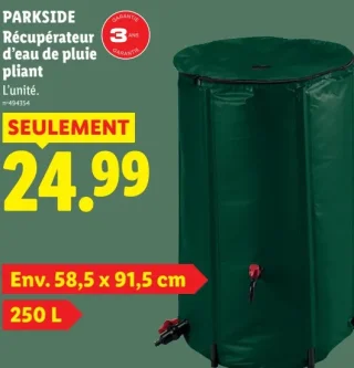 PARKSIDE Récupérateur d’eau de pluie pliant