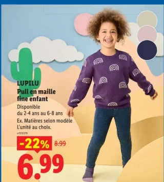 LUPILU Pull en maille fine enfant