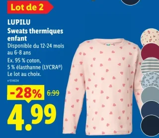 LUPILU Sweats thermiques enfant