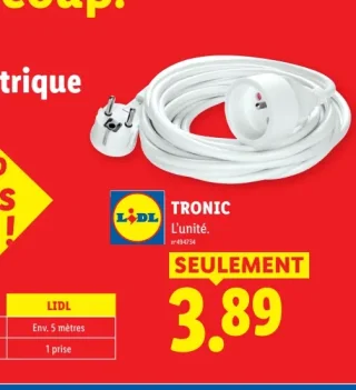 TRONIC Rallonge électrique