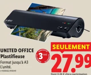 UNITED OFFICE Plastifieuse