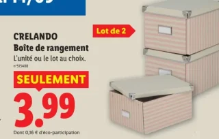CRELANDO Boîte de rangement