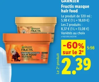 Garnier Fructis masque hair food