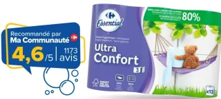 Carrefour Essential Papier hygiénique Ultra Confort x12
