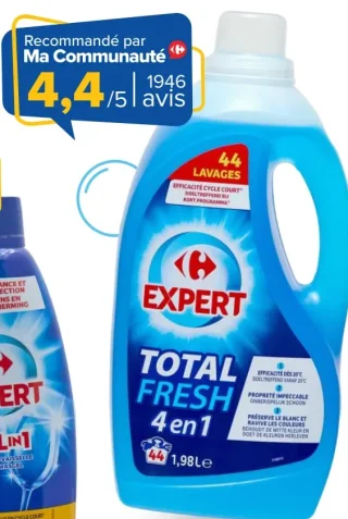 Lessive liquide Carrefour Expert Total Fresh 4 en 1