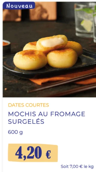 MOCHIS AU FROMAGE SURGELÉS