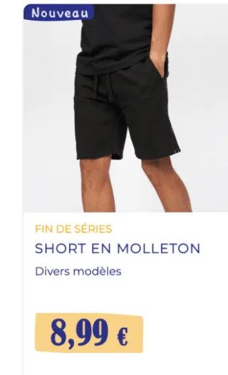 SHORT EN MOLLETON