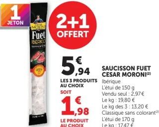 Saucisson Fuet Cesar Moroni Ibérique