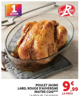 Poulet jaune Label Rouge d'Auvergne Maître Coq