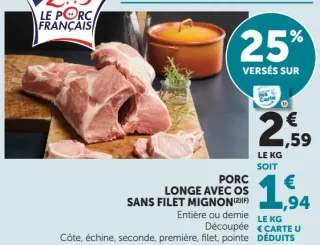 PORC LONGE AVEC OS SANS FILET MIGNON