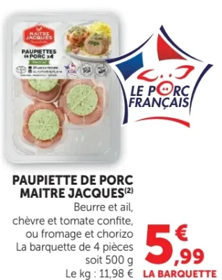 Paupiette de porc Maitre Jacques