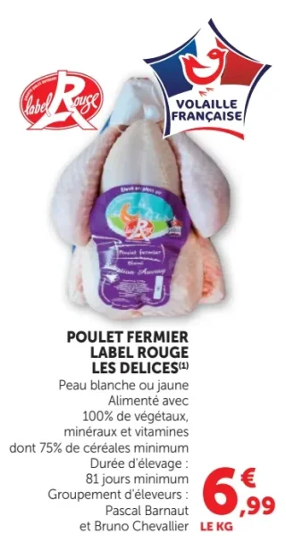 Poulet fermier Label Rouge Les Délices