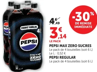 Pepsi Max Zéro Sucres ou Pepsi Regular