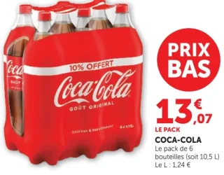 Coca-Cola Goût Original (10% offert)