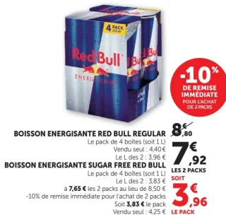 Boisson énergisante Red Bull Regular / Sugar Free