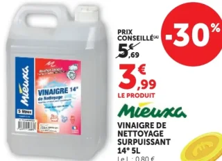 Vinaigre de nettoyage surpuissant 14° 5L Mieuxa