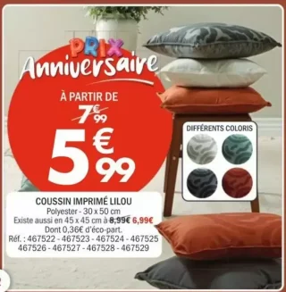 Coussin imprimé Lilou