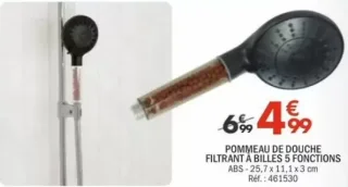 Pommeau de douche filtrant à billes 5 fonctions